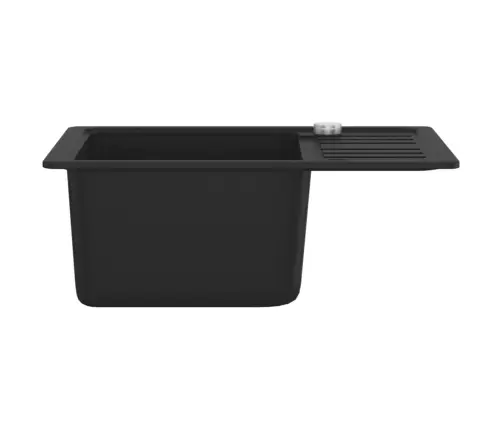 Virtuvinė Plautuvė, Granitas, Vieno Dubens, Juoda