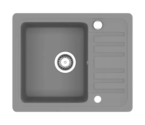 Virtuvinė Plautuvė, Granitas, Vieno Dubens, Pilka