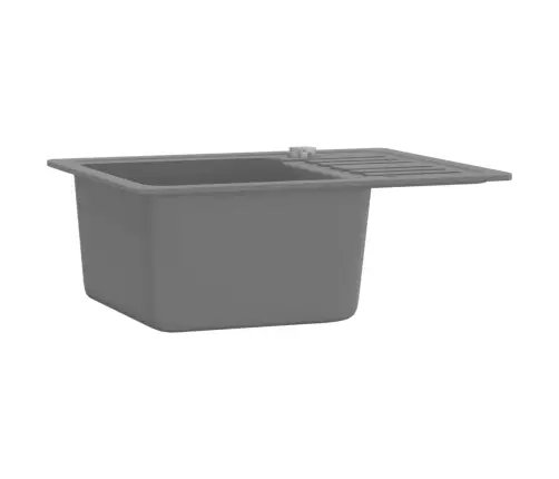 Virtuvinė Plautuvė, Granitas, Vieno Dubens, Pilka