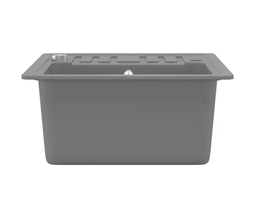 Virtuvinė Plautuvė, Granitas, Vieno Dubens, Pilka