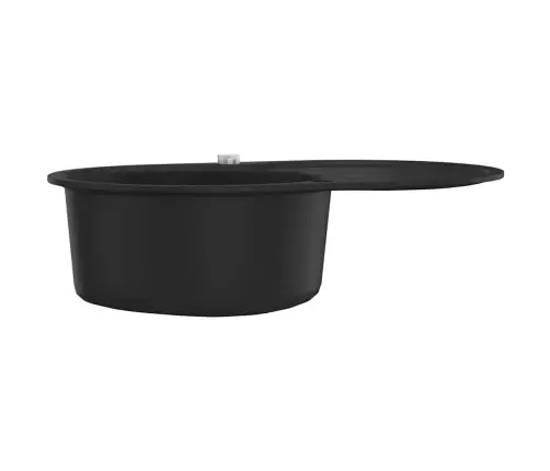 Ühepoolne Köögivalamu, Graniit, Ovaalne, Must