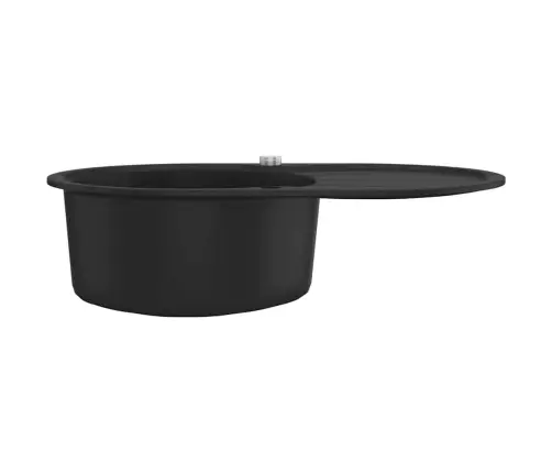 Ühepoolne Köögivalamu, Graniit, Ovaalne, Must