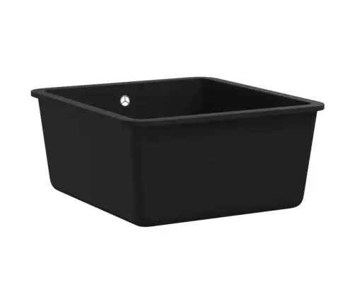 Virtuves Izlietne, Viena Bļoda, Melna, Granīts Vidaxl