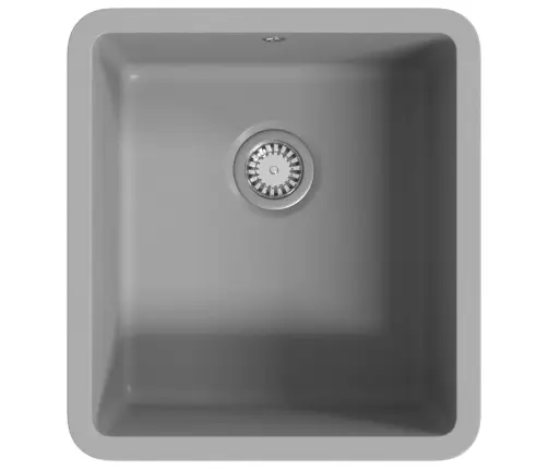 Virtuves Izlietne, Viena Bļoda, Pelēka, Granīts Vidaxl