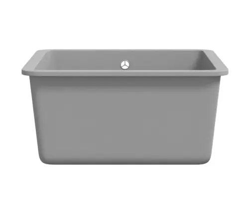 Virtuves Izlietne, Viena Bļoda, Pelēka, Granīts Vidaxl