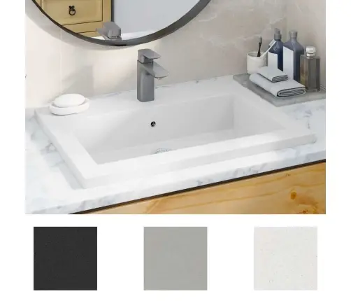 Praustuvas, Granitas, 600X450X120Mm, Baltas