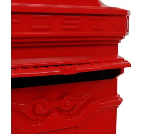 Pastkaste, Retro Stils, Nerūsējošs Alumīnijs, Sarkana Vidaxl