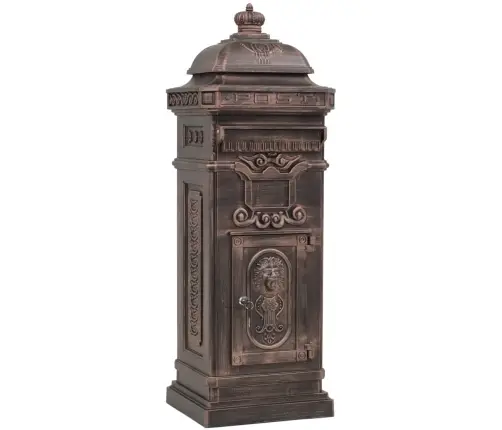 Pastkaste, Retro Stils, Nerūsējošs Alumīnijs, Bronzas Krāsā Vidaxl