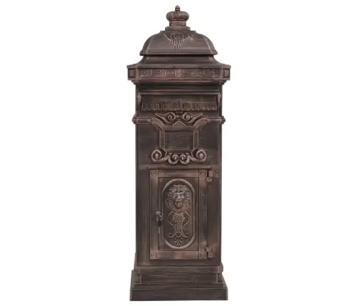 Pastkaste, Retro Stils, Nerūsējošs Alumīnijs, Bronzas Krāsā Vidaxl