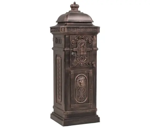 Pastkaste, Retro Stils, Nerūsējošs Alumīnijs, Bronzas Krāsā Vidaxl