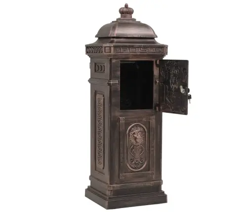 Pastkaste, Retro Stils, Nerūsējošs Alumīnijs, Bronzas Krāsā Vidaxl