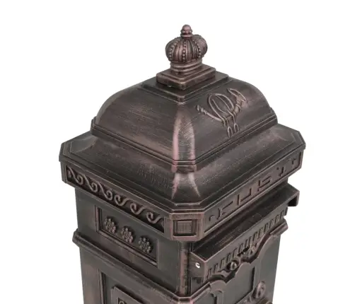 Pastkaste, Retro Stils, Nerūsējošs Alumīnijs, Bronzas Krāsā Vidaxl