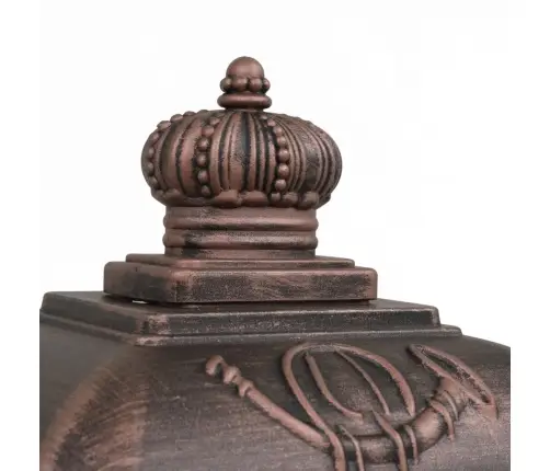 Pastkaste, Retro Stils, Nerūsējošs Alumīnijs, Bronzas Krāsā Vidaxl