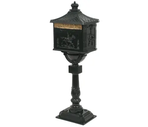 Pastkaste Uz Pjedestāla, Retro Stils, Nerūsējošs Alumīnijs, Zaļa Vidaxl