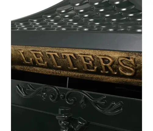 Pastkaste Uz Pjedestāla, Retro Stils, Nerūsējošs Alumīnijs, Zaļa Vidaxl