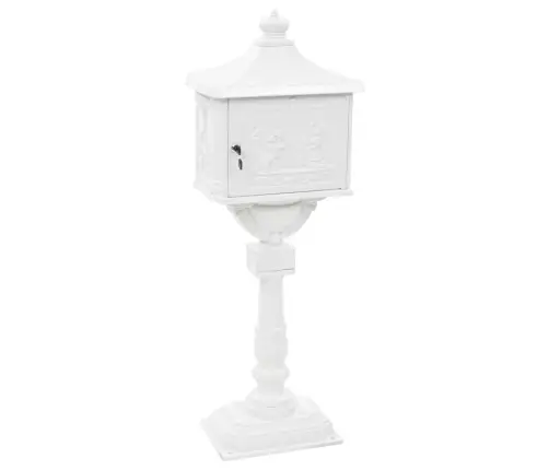 Posti Otsas Vanaaegne Postkast, Roostekindel, Valge