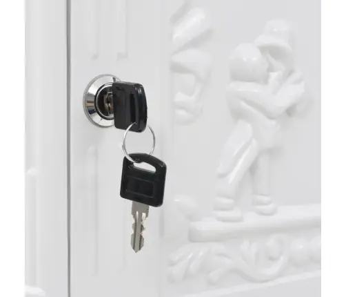 Posti Otsas Vanaaegne Postkast, Roostekindel, Valge