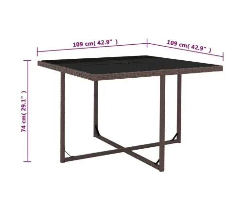 Lauko Valg. Baldų Komplekt. Su Pagalv., 5D., Rudas, Polirat.