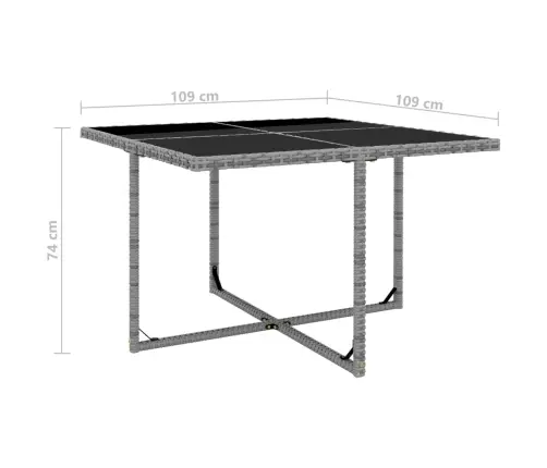 5-Daļīgs Dārza Mēbeļu Komplekts Ar Matračiem, Pe Pinums, Pelēks Vidaxl