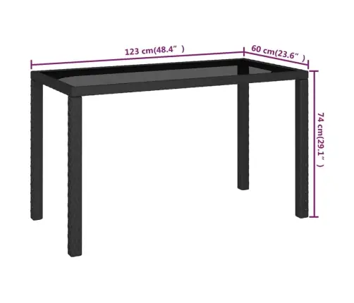 6-Daļīgs Dārza Mēbeļu Komplekts Ar Matračiem, Pe Pinums, Melns Vidaxl