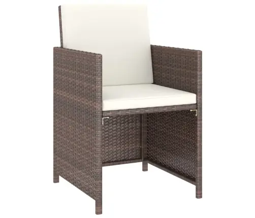 Lauko Valg. Baldų Komplektas Su Pag., 6D., Rudas, Poliratanas