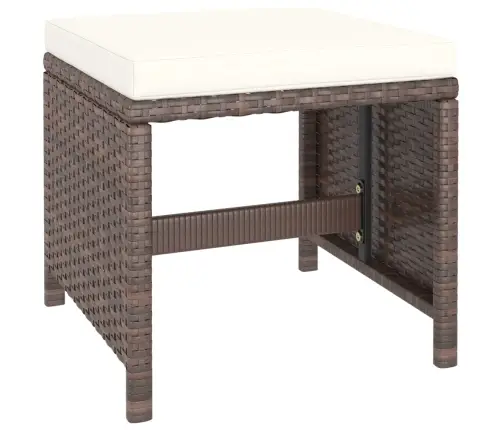 Lauko Valg. Baldų Komplektas Su Pag., 6D., Rudas, Poliratanas