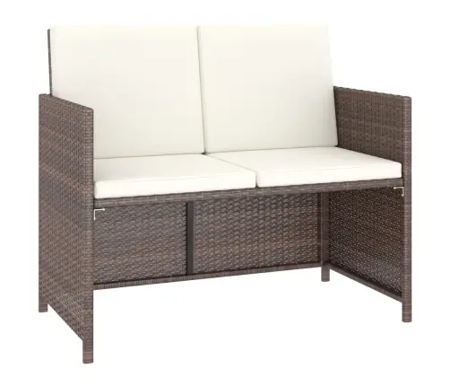 Lauko Valg. Baldų Komplektas Su Pag., 6D., Rudas, Poliratanas