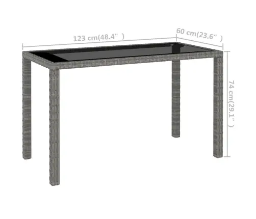 6-Daļīgs Dārza Mēbeļu Komplekts Ar Matračiem, Pe Pinums, Pelēks Vidaxl