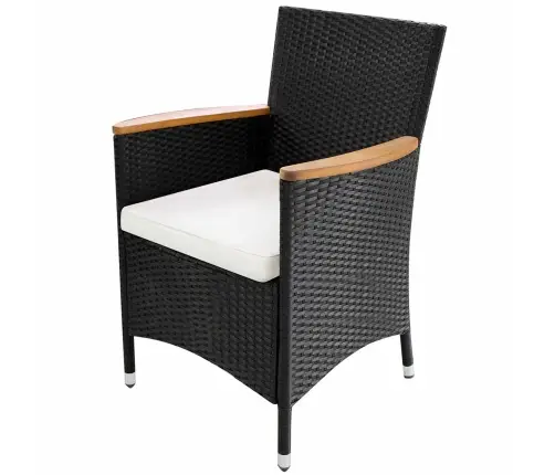 Mēbeļu Komplekti 9 Pcs Melns Un Krēmkrāsa Poliratāns Vidaxl