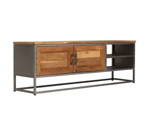 Tv Skapītis, 120X30X40 Cm, Pārstrādāts Tīkkoks, Tērauds Vidaxl