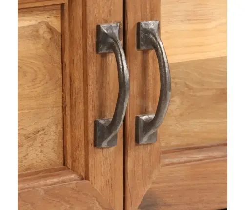 Tv Skapītis, 120X30X40 Cm, Pārstrādāts Tīkkoks, Tērauds Vidaxl