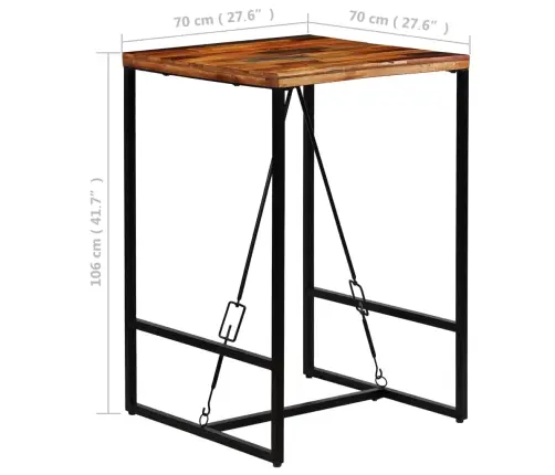 Baro Stalas, Perdirbta Mediena, 70X70X106Cm