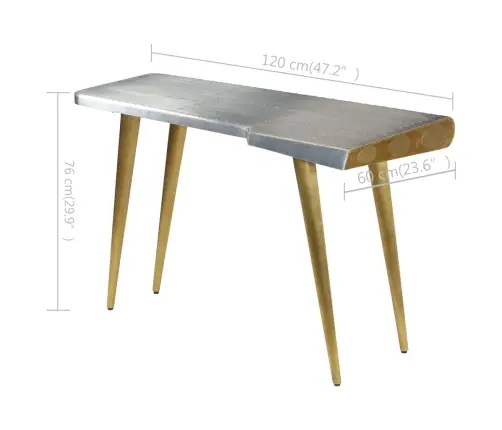 Rakstāmgalds, Vintāžs Aviācijas Dizains, 120X60X76 Cm Vidaxl