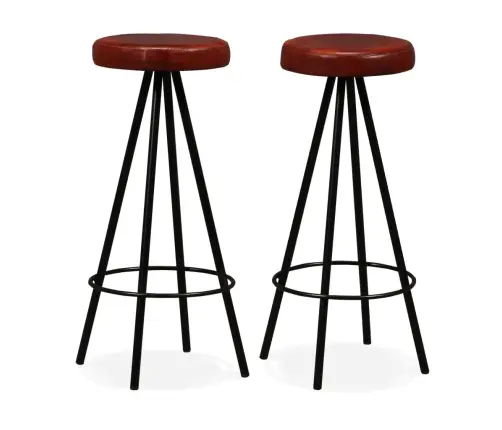 Trīsdaļīgs Bāra Mēbeļu Komplekts, Akācijas Masīvkoks, Īsta Āda Vidaxl