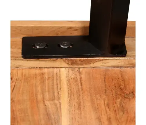 Trīsdaļīgs Bāra Mēbeļu Komplekts, Akācijas Masīvkoks, Īsta Āda Vidaxl