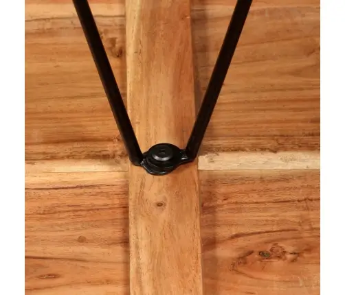 Trīsdaļīgs Bāra Mēbeļu Komplekts, Akācija, Īsta Āda, Audums Vidaxl