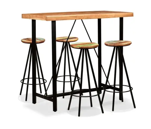 5-Osaline Baarikomplekt, Akaatsiapuu Ja Taaskasutatud Puit