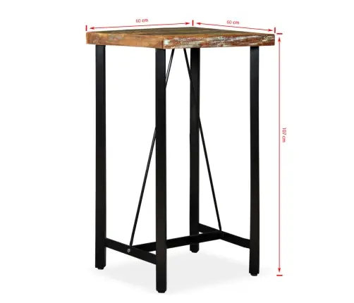 Bāra Mēbeļu Komplekts, 3 Gab., Pārstrādāts Masīvkoks Vidaxl