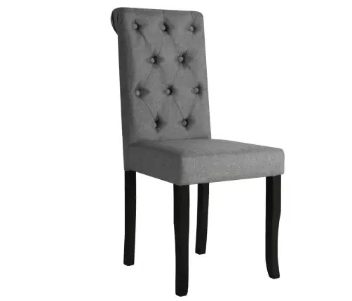 Virtuves Krēsli, 6 Gab., Tumši Pelēks Audums Vidaxl