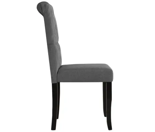 Virtuves Krēsli, 6 Gab., Tumši Pelēks Audums Vidaxl