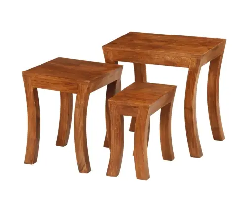 Galdiņu Komplekts, 3 Gab., 50X35X50 Cm, Akācijas Masīvkoks Vidaxl Galdiņu Komplekts, 3 Gab., 50X35X50 Cm, Akācijas Masīvkoks Vidaxl