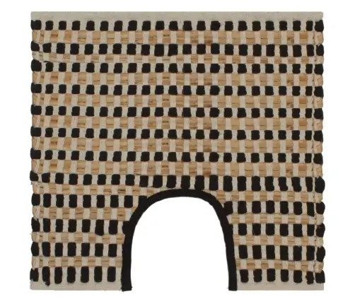 Džutas Vannasistabas Paklāju Komplekts, Audums, Dabīgs Un Melns Vidaxl