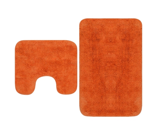2-Osaline Vannitoamattide Komplekt, Kangas, Oranž
