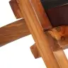 Saliekams Atpūtas Krēsls, Brūna Dabīgā Āda Vidaxl