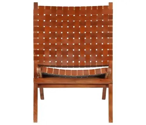 Kokkupandav Tool, Põimitud, Pruun, Ehtne Nahk