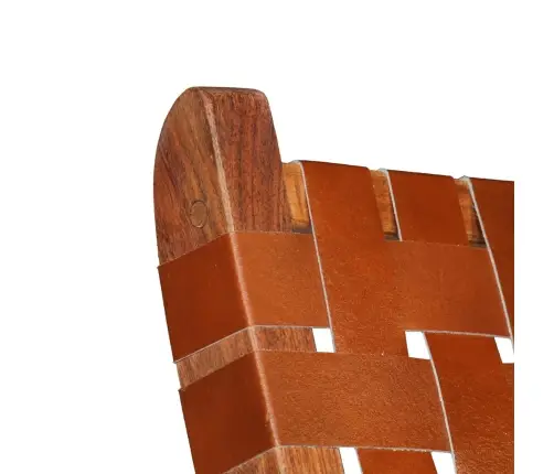 Kokkupandav Tool, Põimitud, Pruun, Ehtne Nahk