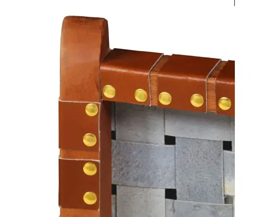 Kokkupandav Tool, Põimitud, Pruun, Ehtne Nahk