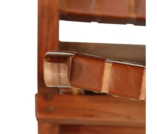 Kokkupandav Tool, Põimitud, Pruun, Ehtne Nahk