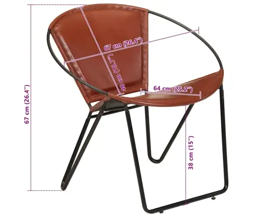 Kėdė, Ruda, Tikra Oda