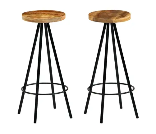 Bāra Krēsli, 2 Gab., Mango Masīvkoks Vidaxl